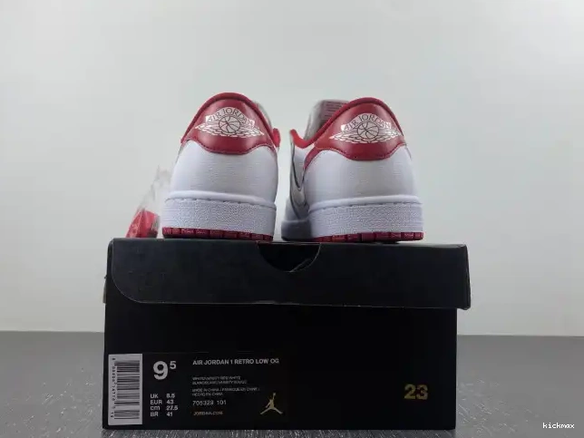 Rep MAX Jordan 705329-101 White 1 Varsity Red Retro Low 0403